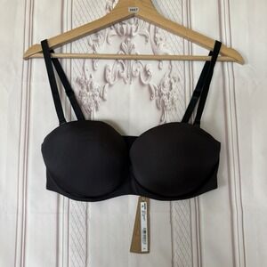 Skims Ultimate Push Up Strapless Bra Onyx Black Size 34D NWT $60